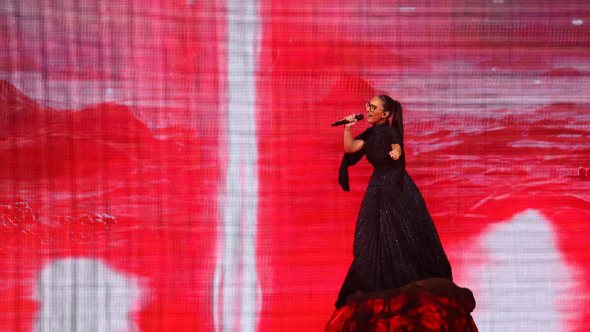 Η Klavdlia στην πρόβα της για τον διαγωνισμό της Eurovision
