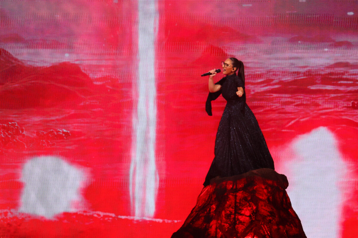 Η Klavdlia στην πρόβα της για τον διαγωνισμό της Eurovision