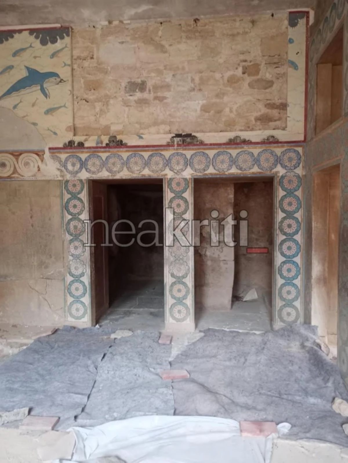 Σοκ και θλίψη από την εικόνα της κατάρρευσης στην Κνωσσό 