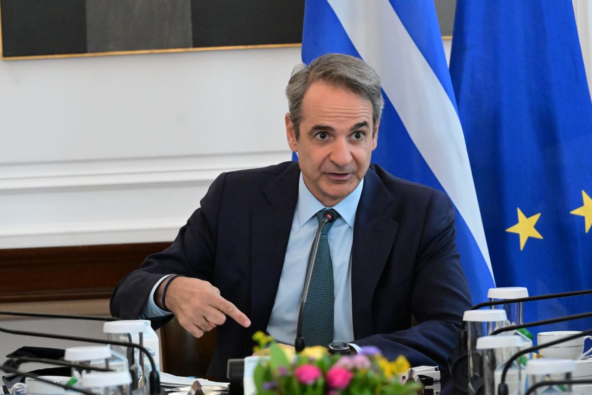 Ο πρωθυπουργός Κυριάκος Μητσοτάκης στο υπουργικό συμβούλιο
