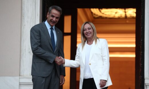 Ο Κυριάκος Μητσοτάκης με τη Τζόρτζια Μελόνι