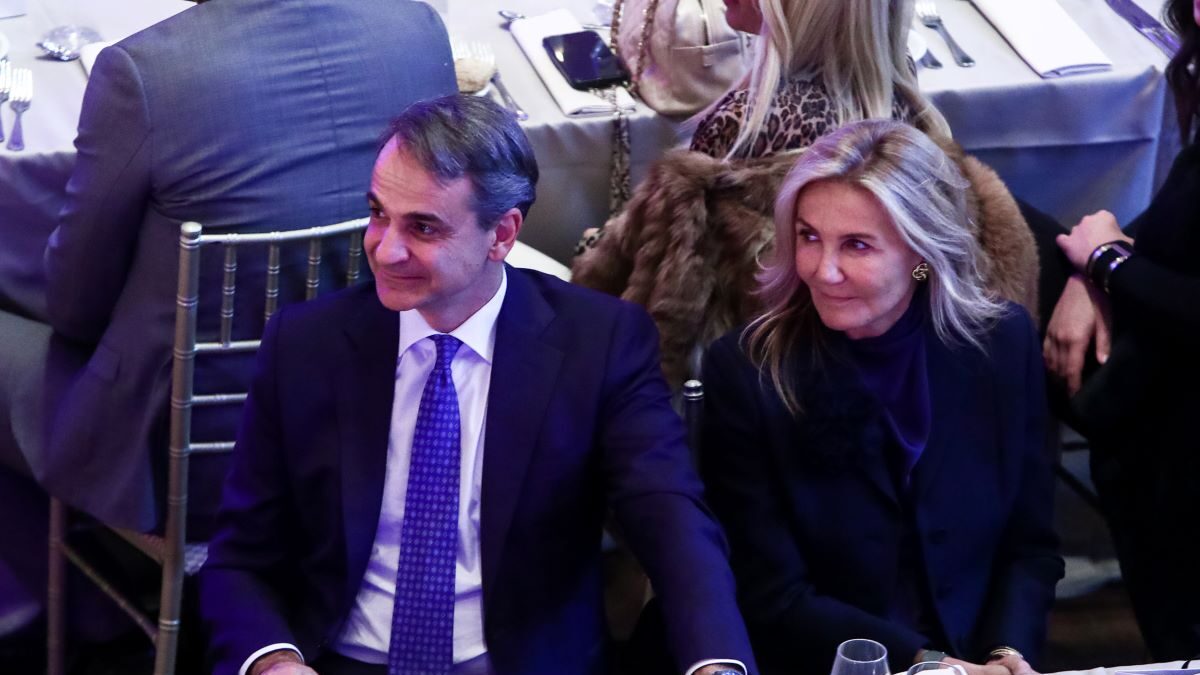 Ο Κυριάκος Μητσοτάκης με τη Μαρέβα Μητσοτάκη