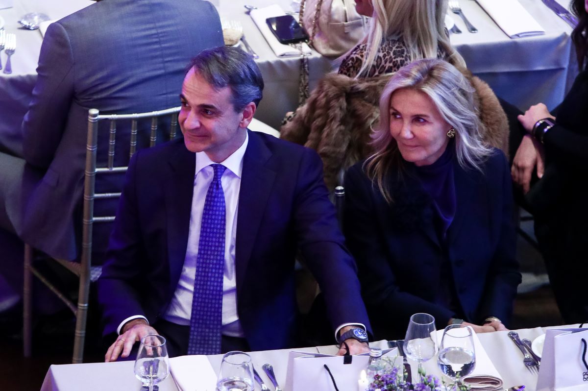 Ο Κυριάκος Μητσοτάκης με τη Μαρέβα Μητσοτάκη