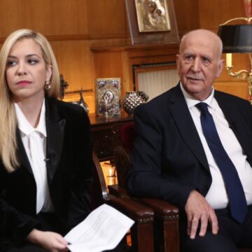 Η Μαρία Αναστασοπούλου με τον Γιώργο Παπαδάκη