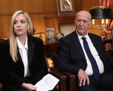 Η Μαρία Αναστασοπούλου με τον Γιώργο Παπαδάκη