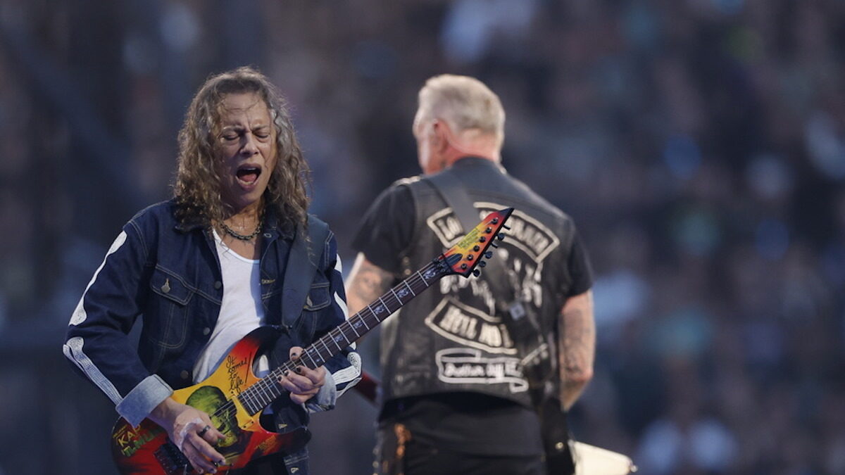 Οι Metallica κατά τη διάρκεια συναυλίας στη Μαδρίτη