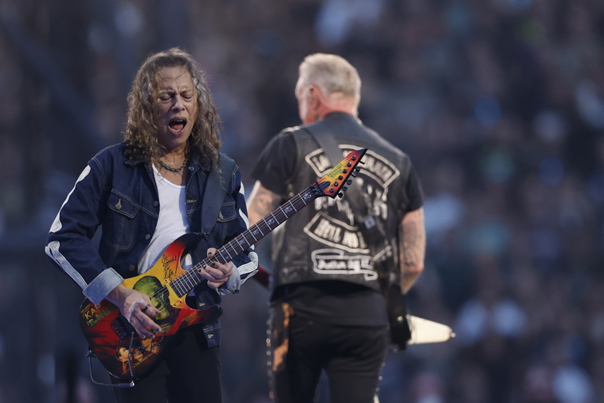 Οι Metallica κατά τη διάρκεια συναυλίας στη Μαδρίτη