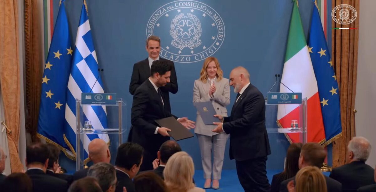 Ο Κυριάκος Μητσοτάκης και η Τζόρτζια Μελόνι