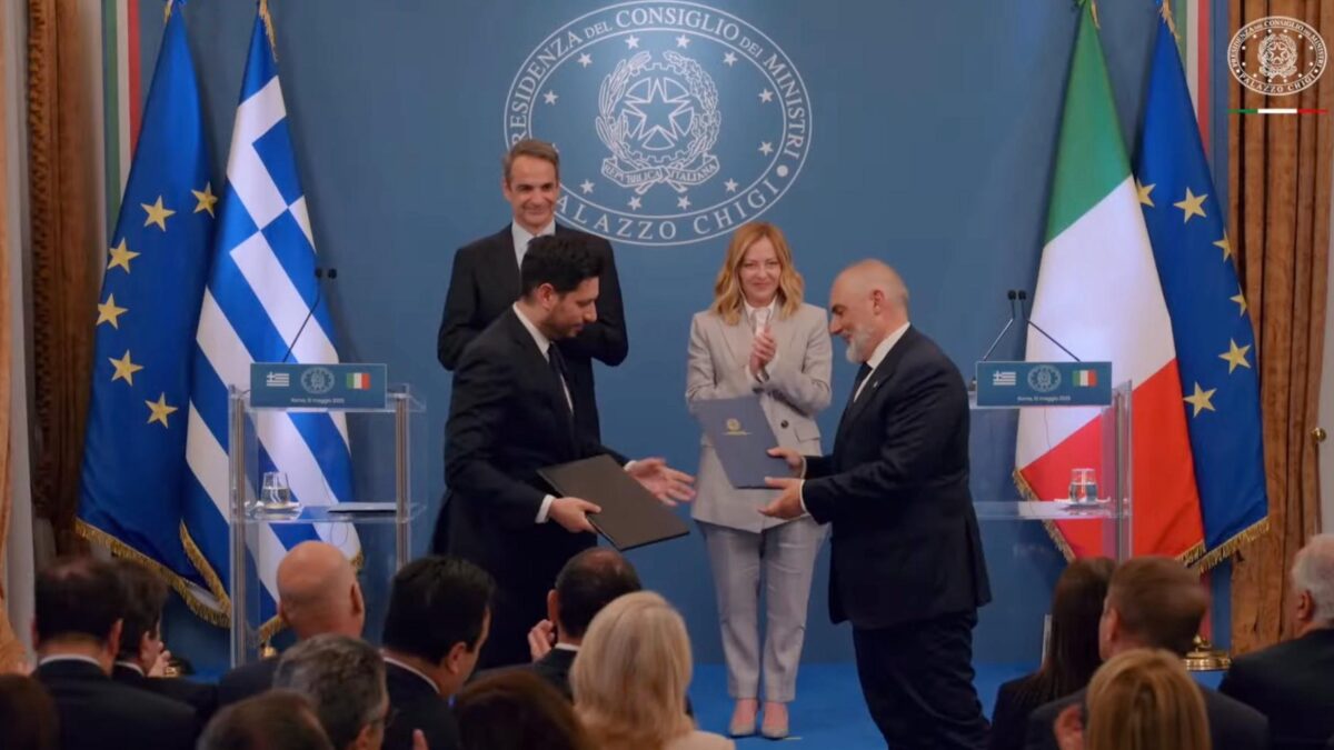 Ο Κυριάκος Μητσοτάκης και η Τζόρτζια Μελόνι