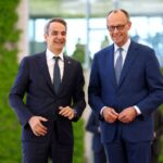 Ο Κυριάκος Μητσοτάκης με τον Γερμανό καγκελάριο Φρίντριχ Μερτς στο Βερολίνο