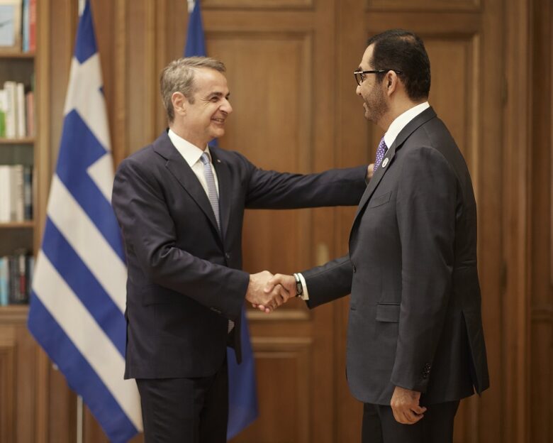 Μητσοτάκης σε υπουργό Βιομηχανίας ΗΑΕ: «Να θέσουμε ακόμη υψηλότερους στόχους» μετά τις επενδύσεις 4 δις στην ελληνική οικονομία
