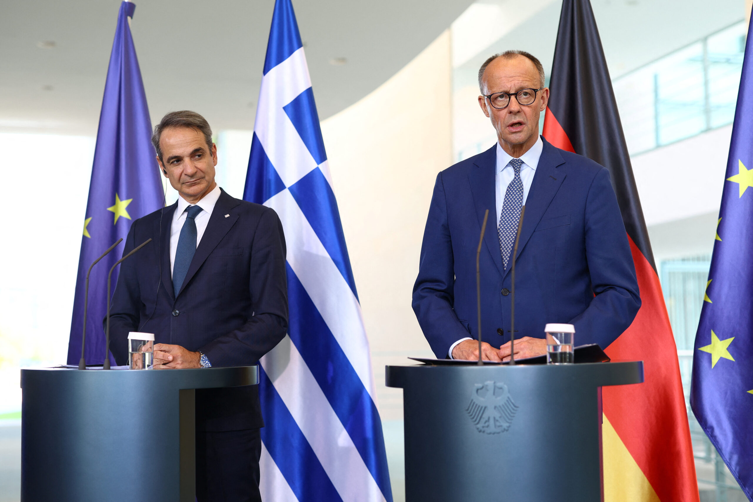 Κυριάκος Μητσοτάκης και Φρίντριχ Μερτς
