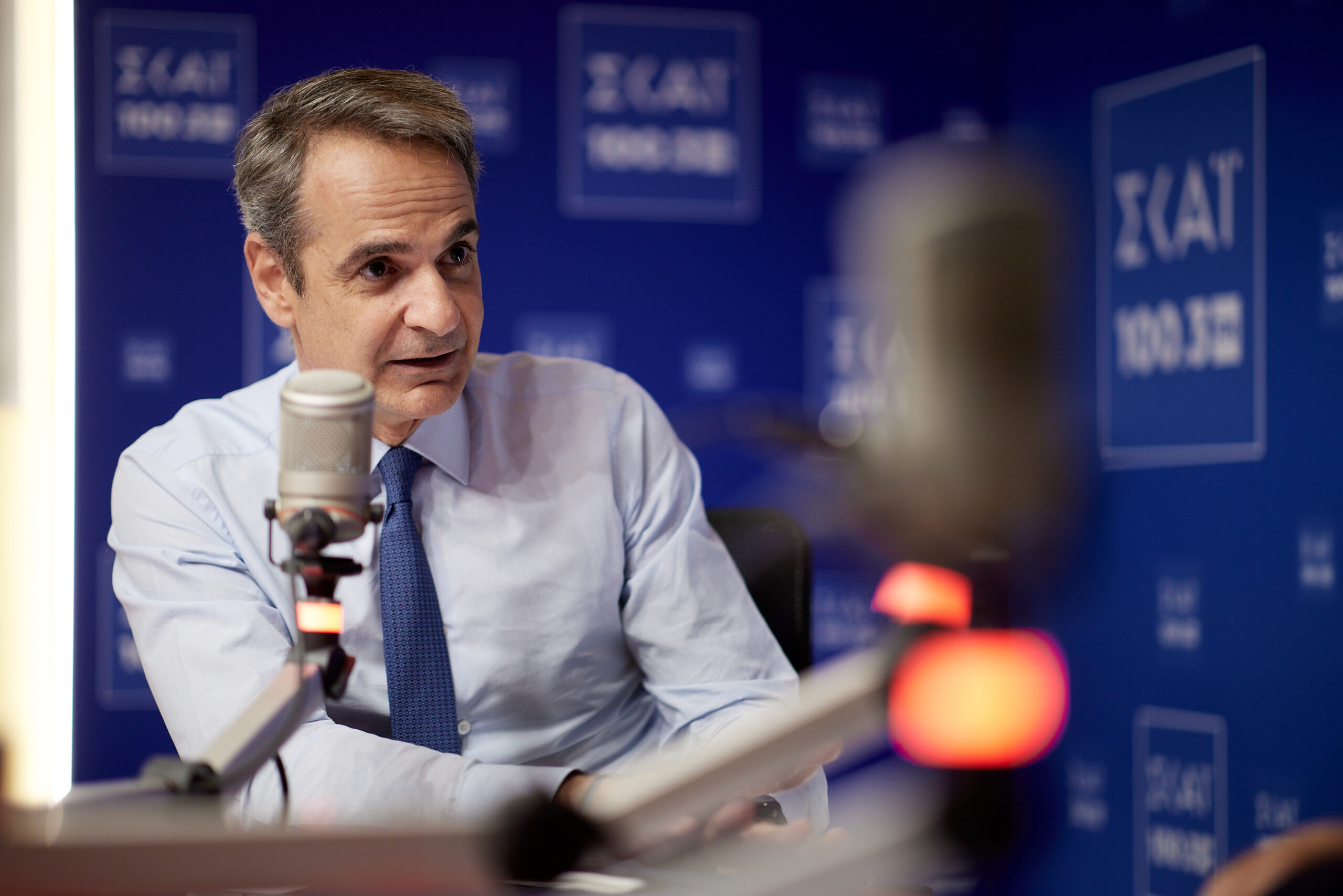 Ο πρωθυπουργός Κυριάκος Μητσοτάκης σε συνέντευξή του στο ραδιόφωνο του ΣΚΑΪ