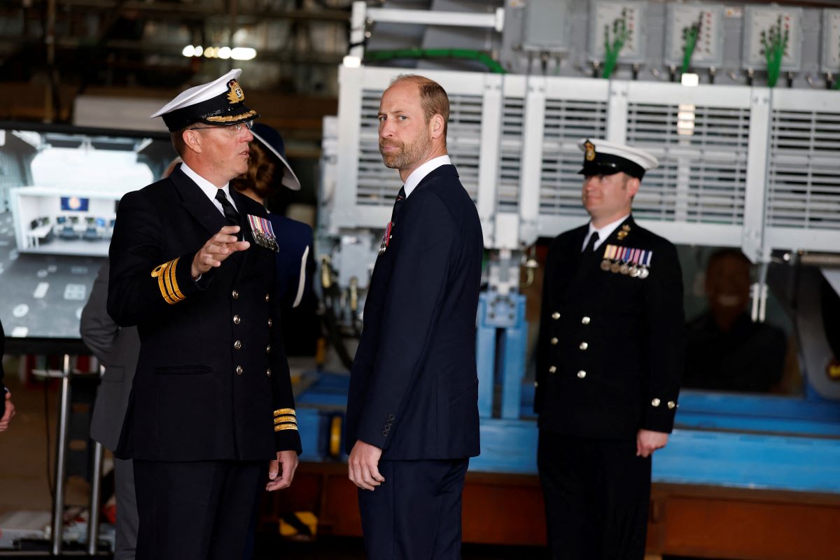 Prince William with Navy officers