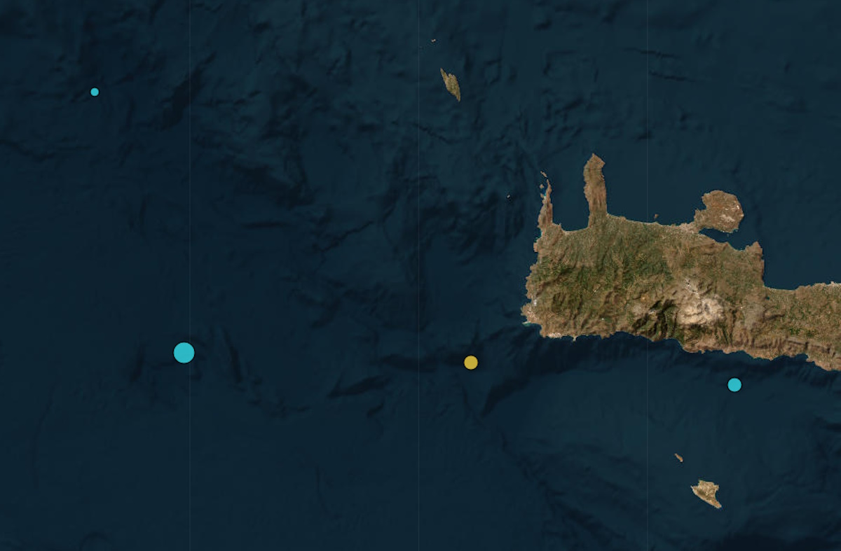 Σεισμός κοντά στην Κρήτη