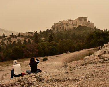 Στιγμιότυπο από το κέντρο της Αθήνας