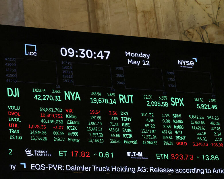 Πανηγυρικό κλείσιμο στη Wall Street μετά την προσωρινή μείωση των δασμών μεταξύ Κίνας – ΗΠΑ