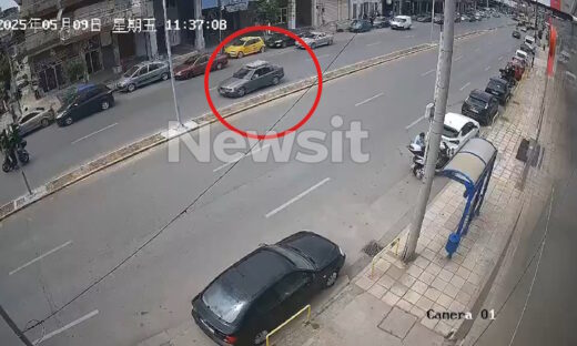Φωτογραφία από το τροχαίο ατύχημα στη Θεσσαλονίκη