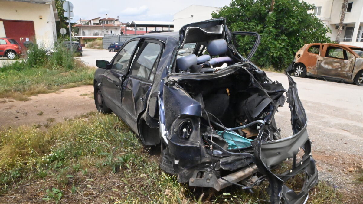 Το αυτοκίνητο της 27χρονης μετά το τροχαίο στο Ναύπλιο