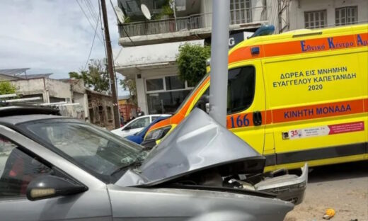 Φωτογραφία από το τροχαίο ατύχημα στη Θεσσαλονίκη