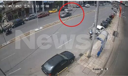 Φωτογραφία από το τροχαίο ατύχημα στη Θεσσαλονίκη