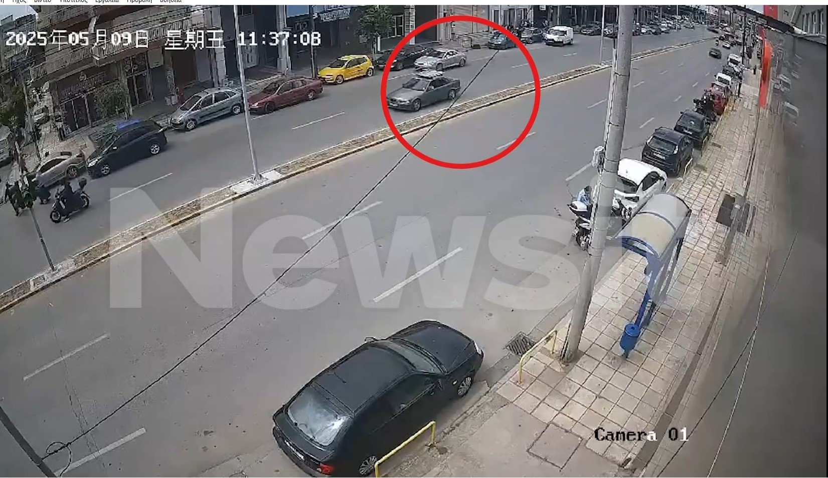 Φωτογραφία από το τροχαίο ατύχημα στη Θεσσαλονίκη