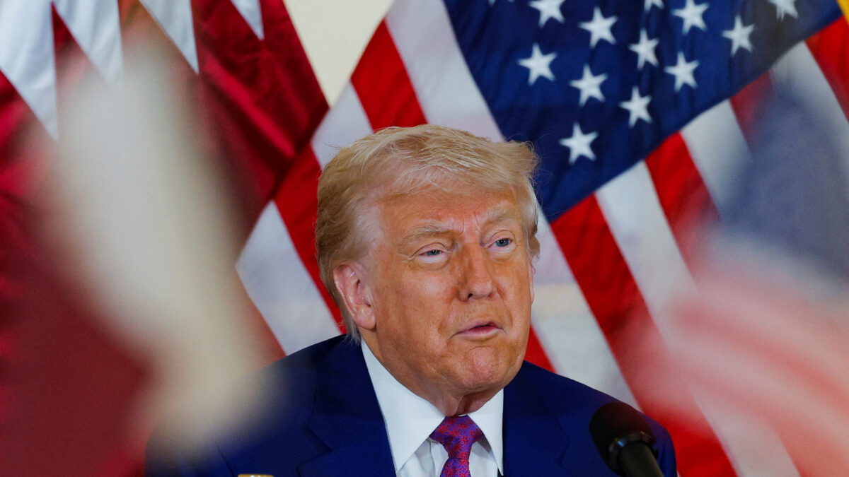 U.S. President Donald Trump speaks during a roundtable discussion in Doha, Qatar, May 15, 2025. REUTERS
