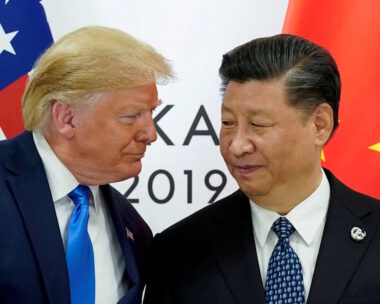 FILE PHOTO: Trump meets Xi at the G20 leaders summit in Osaka, Japan