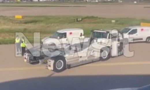 Καρέ από βίντεο μέσα από το αεροσκάφος της Volotea