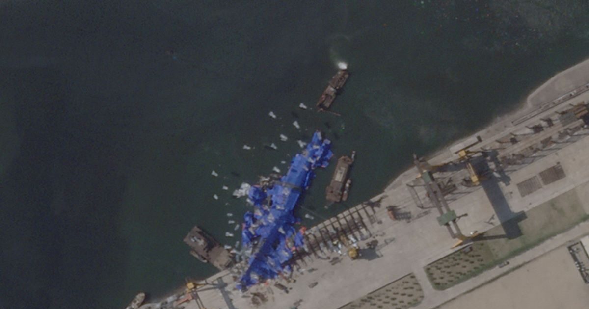 North Korea: under detailed shipyard officials where the accident was caused by a warship