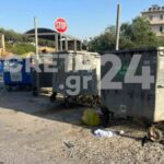 Ο κάδος στον οποίο βρέθηκε το βρέφος