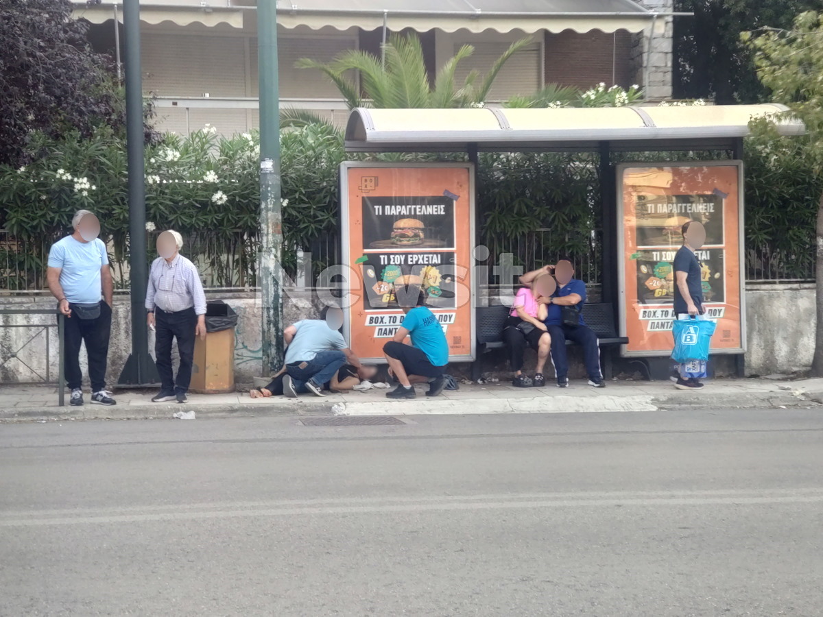 Το σημείο όπου έπεσε το όχημα έπεσε σε στάση λεωφορείο στο Χαλάνδρι