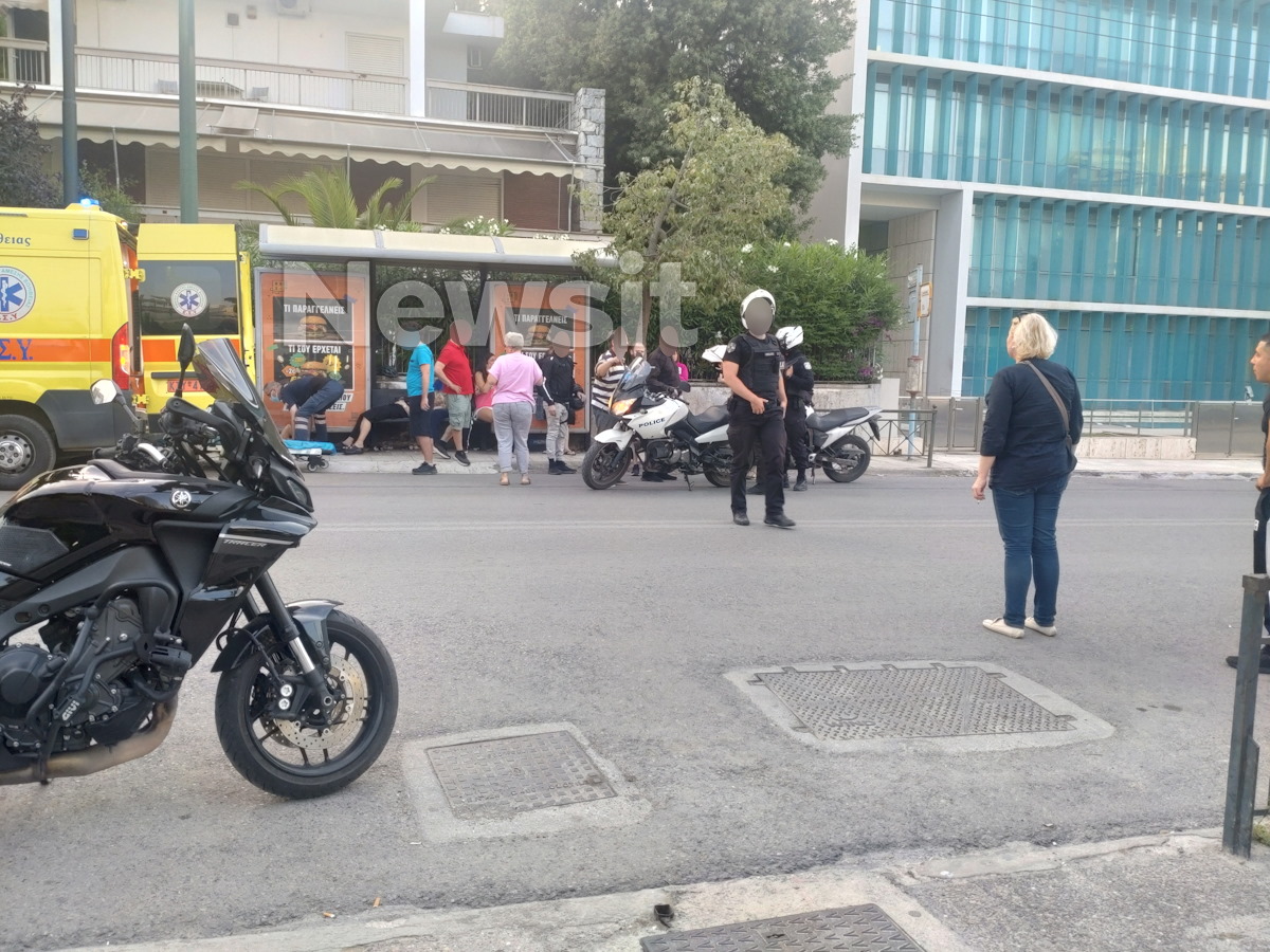 Το σημείο όπου έπεσε το όχημα έπεσε σε στάση λεωφορείο στο Χαλάνδρι