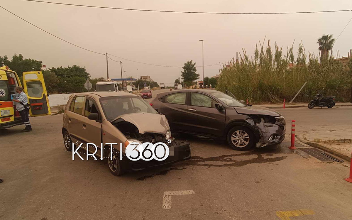 Χανιά: Νέο τροχαίο με σύγκρουση 2 αυτοκινήτων σε διασταύρωση – Στο νοσοκομείο 3 παιδιά