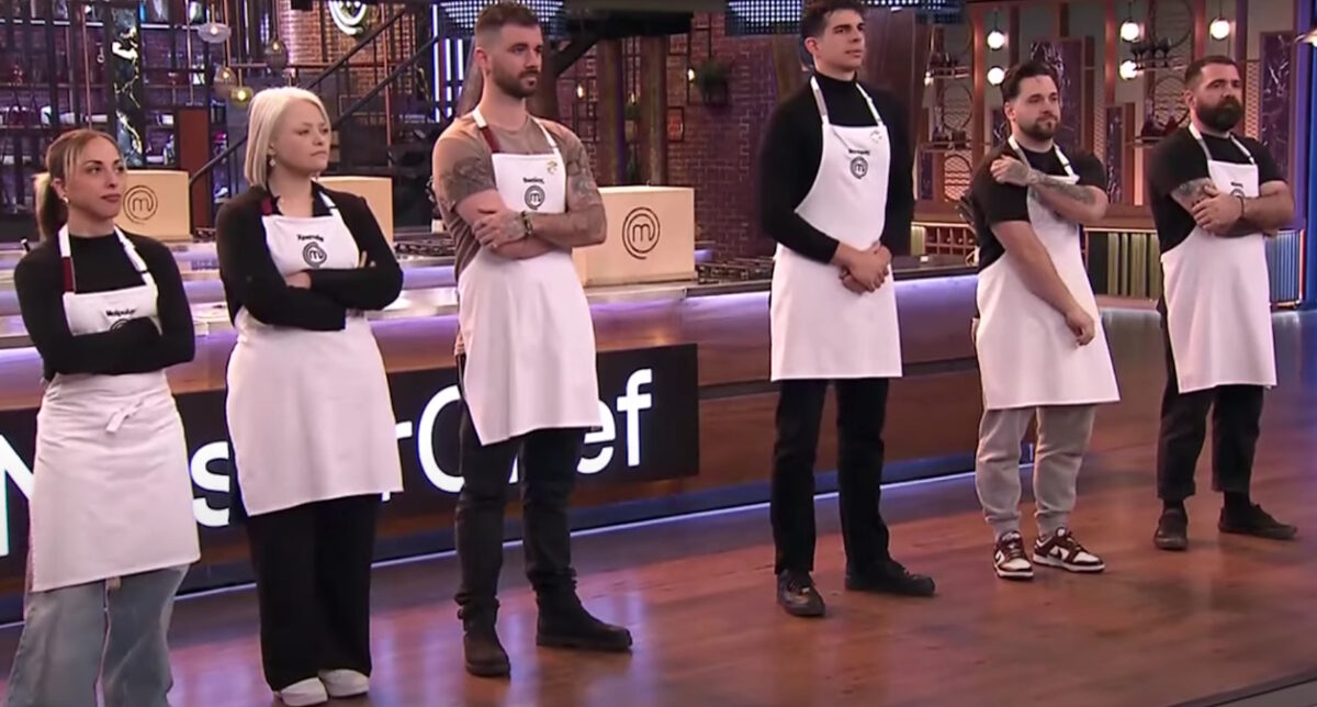 Οι έξι του Masterchef: Μαίρυλιν, Χριστιάνα, Βασίλης, Νέστορας, Λευτέρης και Νίκος
