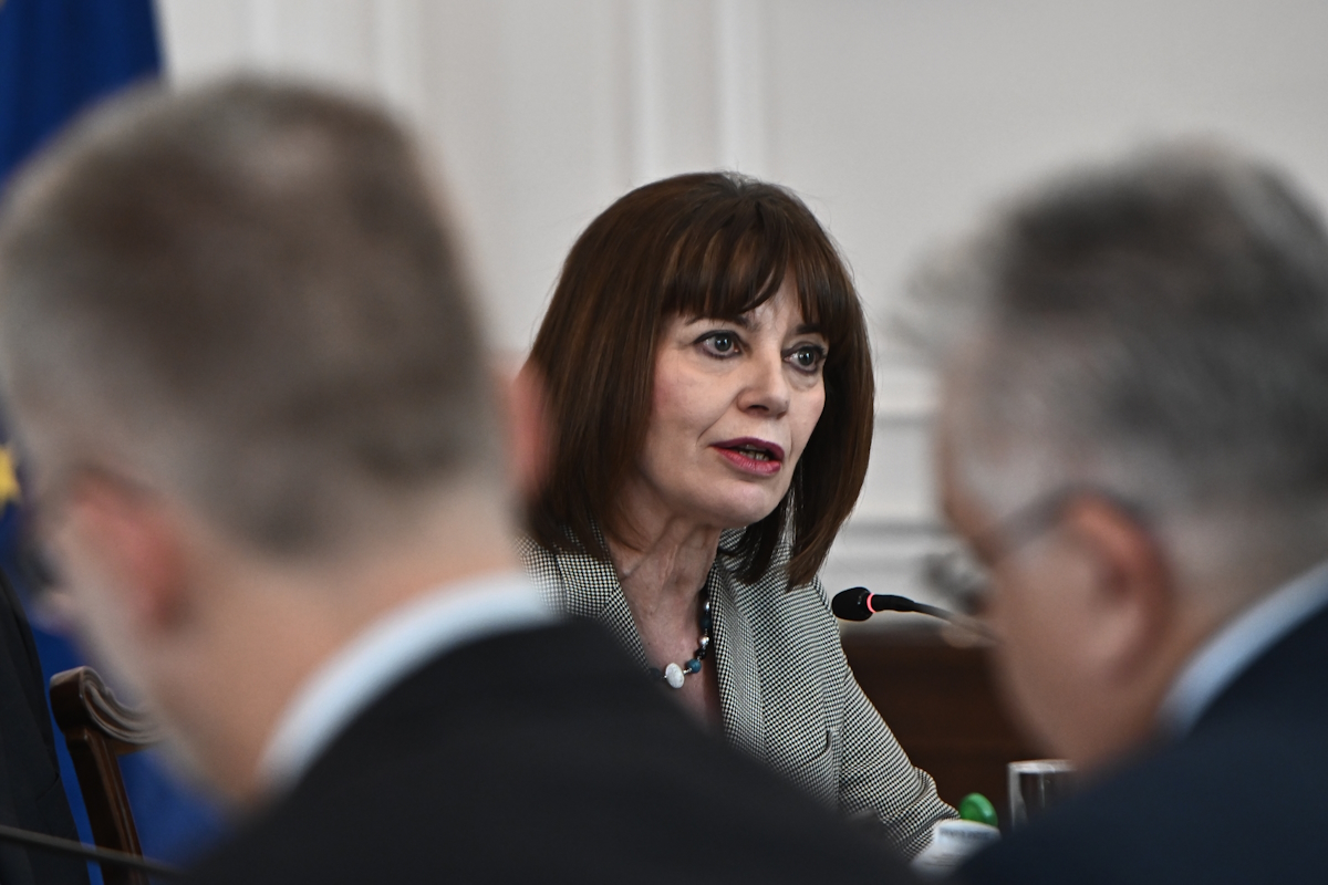 Στιγμιότυπο από τη συνάντηση του Πρωθυπουργού, Κυριάκου Μητσοτάκη με τους πρυτάνεις στο Μαξίμου