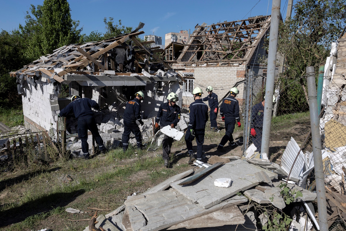 Εικόνες καταστροφής από ρωσικά drones
