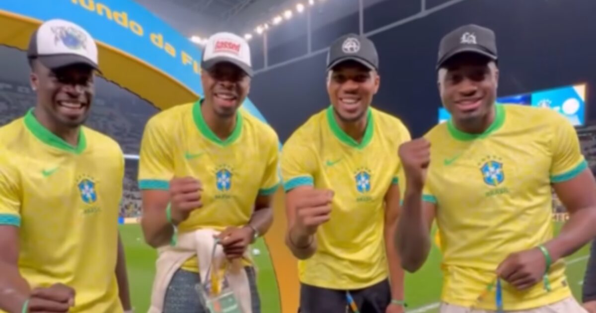 Giannis Antetokounbos and his brothers saw Brazil – Paraguay and celebrated the goal of Vincii Zunior