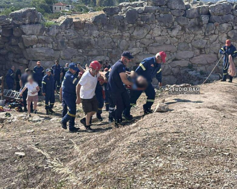 Αργολίδα: Επιχείρηση ανάσυρσης τουρίστα από πηγάδι στην Αρχαία Τίρυνθα