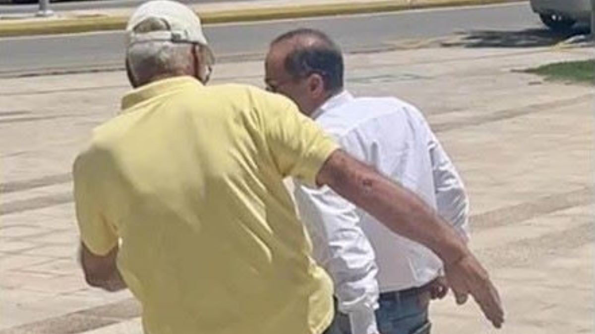Η στιγμή της επίθεσης στον Ευάγγελο Μπουρνούς