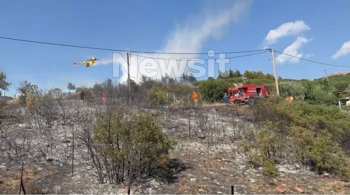 Φωτιά στη Θεσσαλονίκη πίσω από το νοσοκομείο Παπαγεωργίου