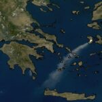 Δορυφορική εικόνα από τη μεγάλη φωτιά στη Χίο