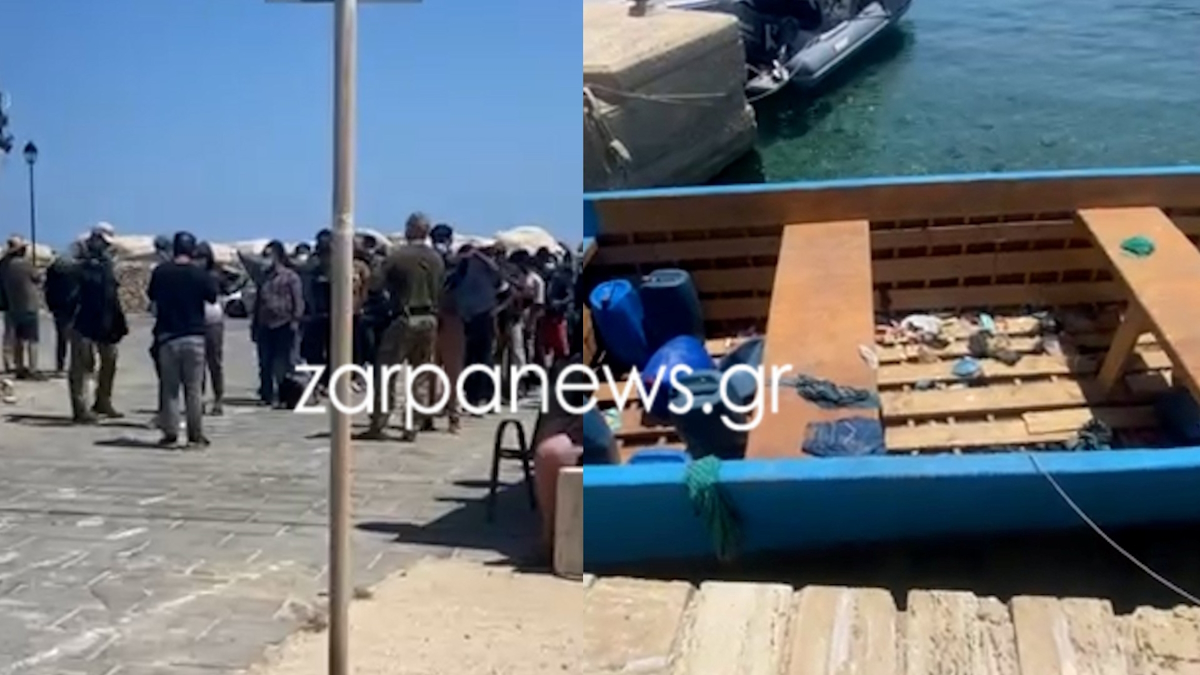 Με μία ξύλινη βάρκα έφτασαν 50 Αφρικανοί μετανάστες στη Γαύδο