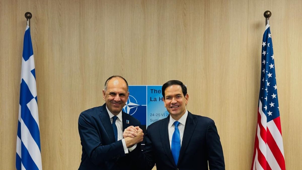Ο Γιώργος Γεραπετρίτης με τον Μάρκο Ρούμπιο