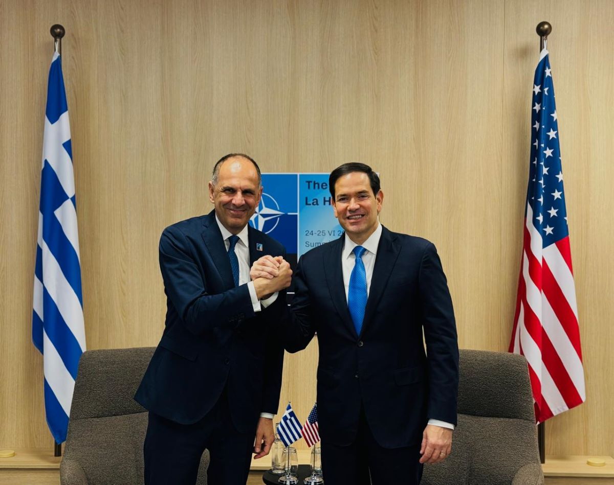 Ο Γιώργος Γεραπετρίτης με τον Μάρκο Ρούμπιο