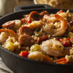 Spicy Homemade Cajun Jambalaya with Sausage and Shrimp