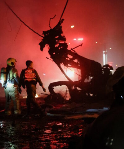 Συντρίμμια από πύραυλο του Ιράν στη Χάιφα REUTERS