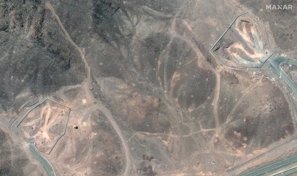 Satellite images over the underground nuclear complex of Iran's Fordow after US hit