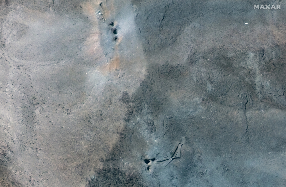 Satellite images over the underground nuclear complex of Iran's Fordow after US hit