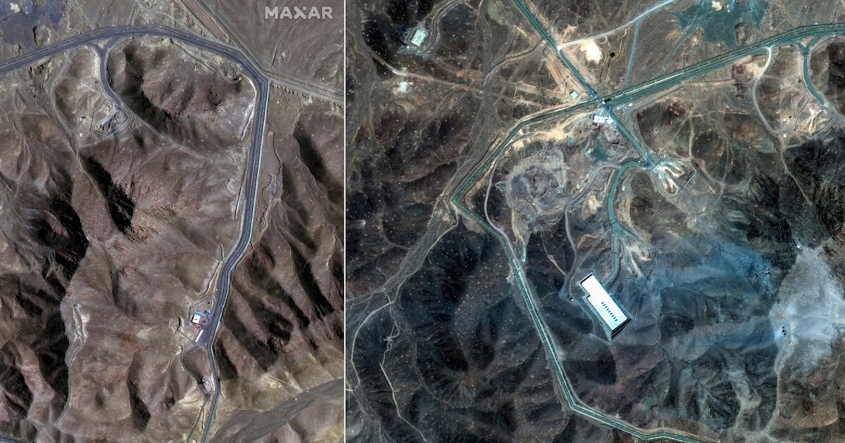Satellite images from US hit in the underground nuclear installation of Iran in Fordo